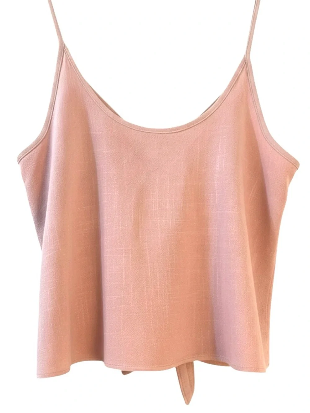 Topshop Polly Tie Front Tank Top Mauve Pink Button Front Cami Size 8 - Picture 3 of 9